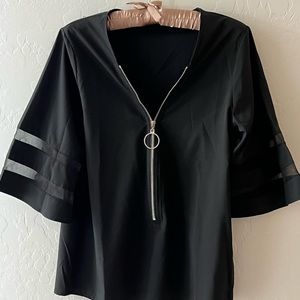 Black Zipper Top